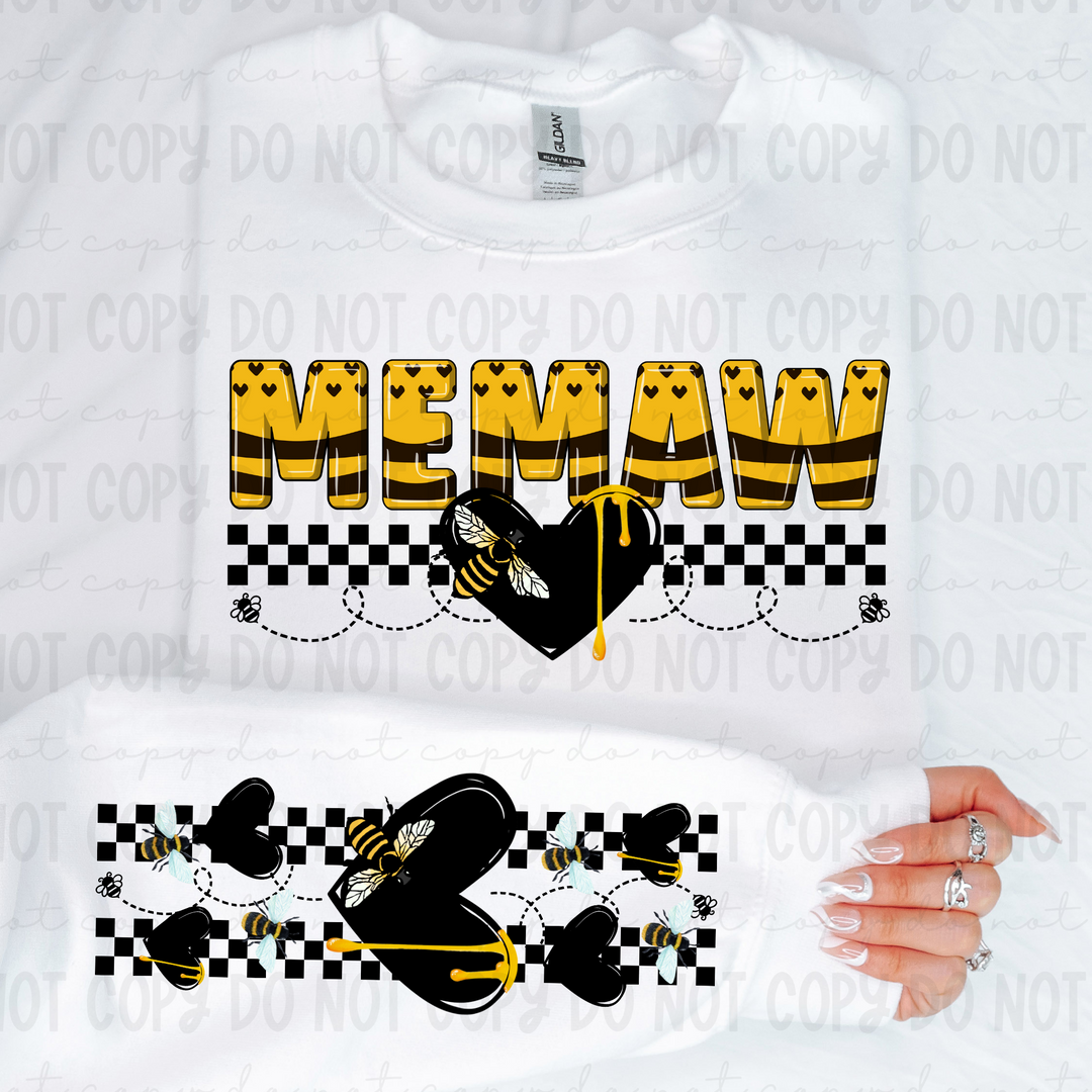 Bee Names SLEEVE DTF Print