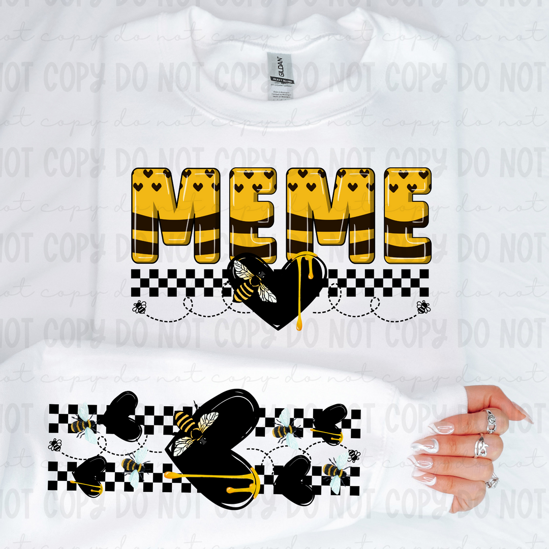 Bee Names SLEEVE DTF Print