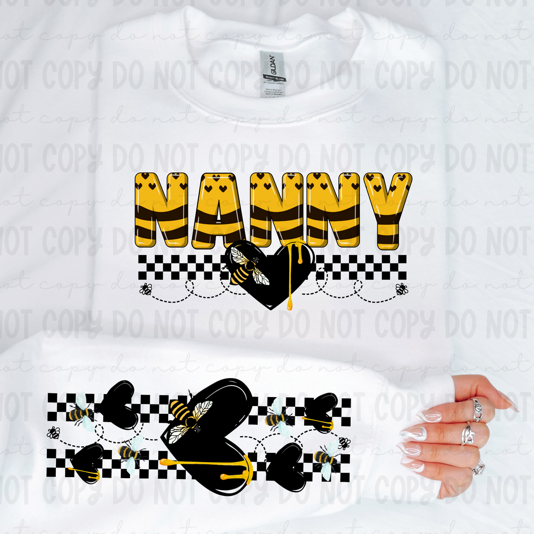 Bee Names SLEEVE DTF Print