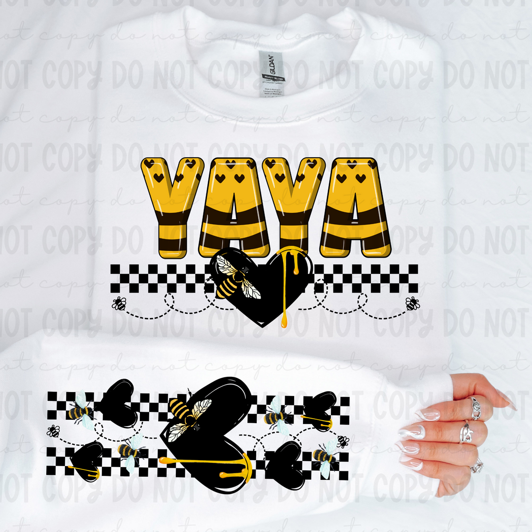 Bee Names SLEEVE DTF Print