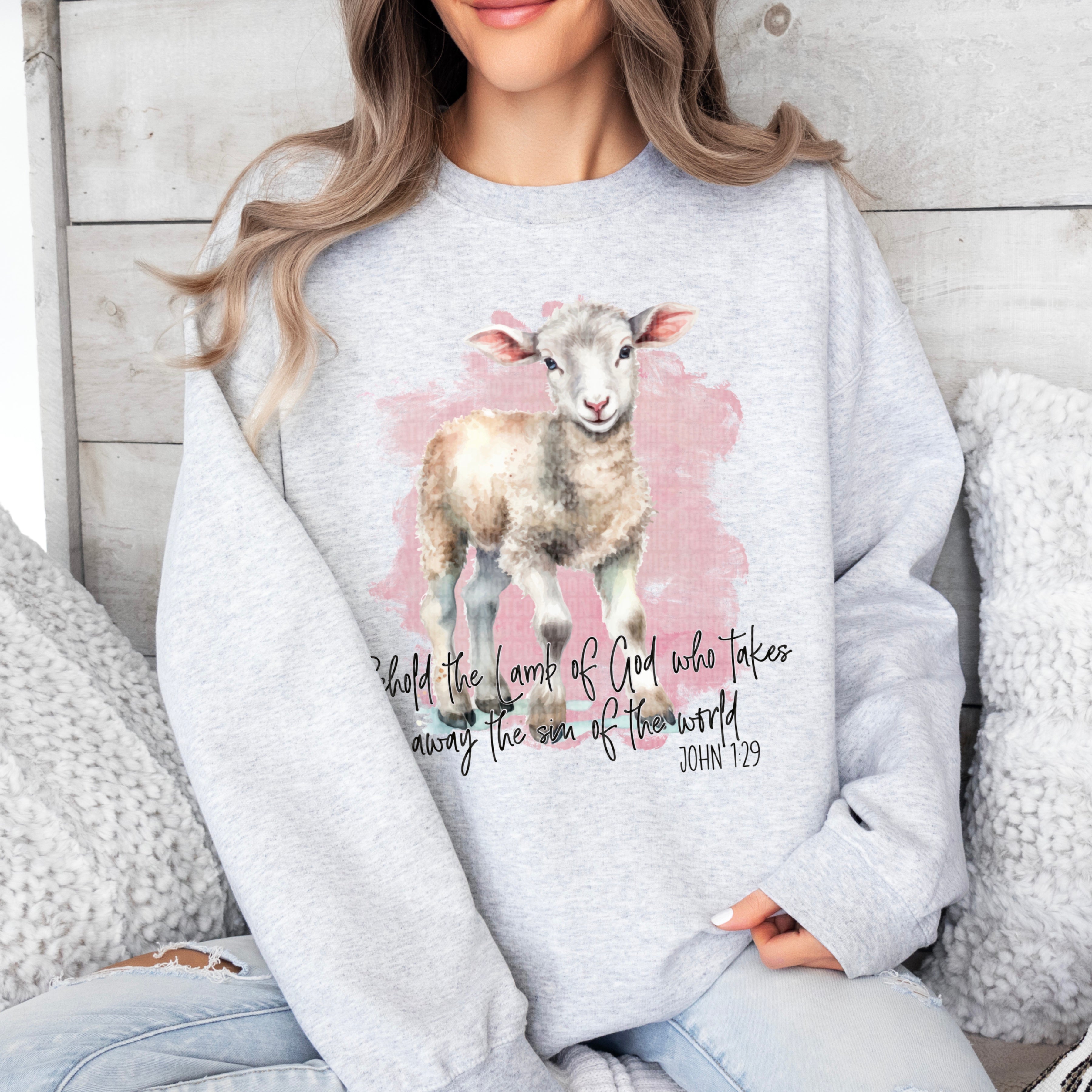 Behold The Lamb DTF Print