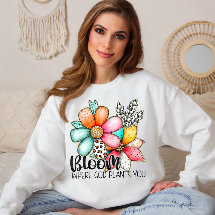 Bloom Where God Plants You DTF Print