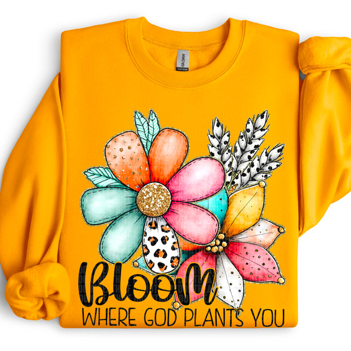 Bloom Where God Plants You DTF Print