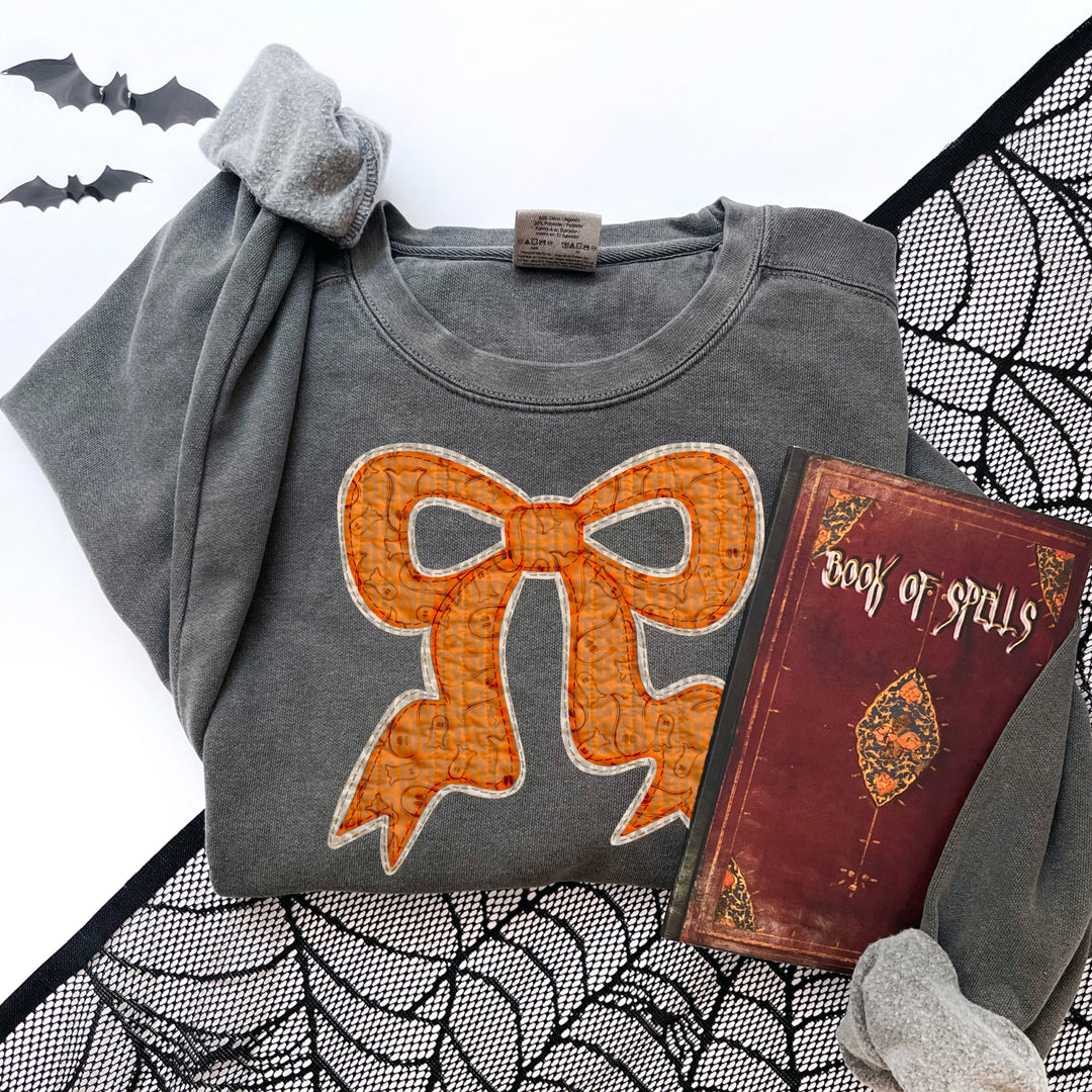 Bow Ghost Stitches DTF Print