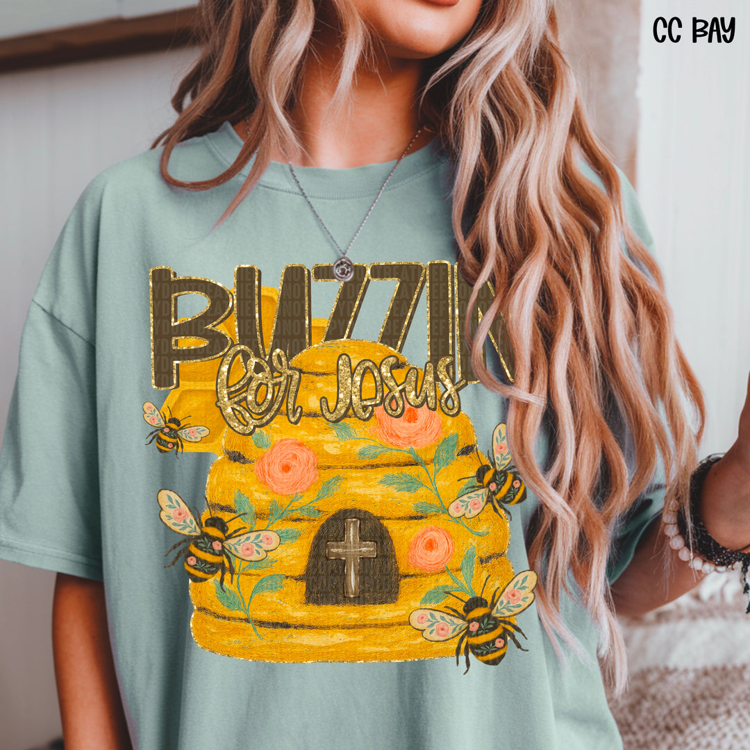 Buzzin For Jesus DTF Print