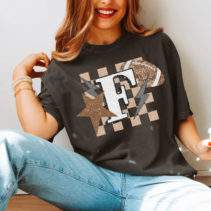 Football Checkered DTF Print