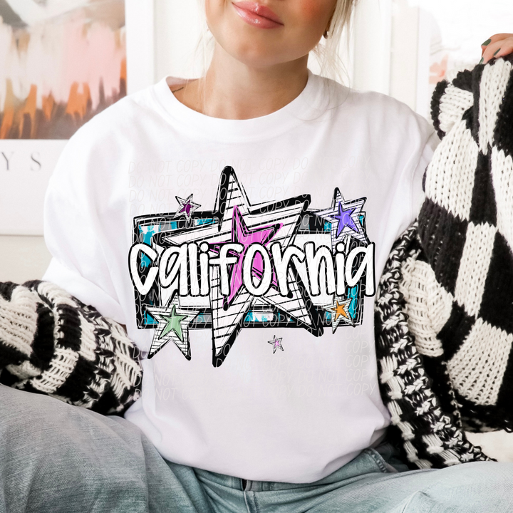 Bright Stars States DTF Print