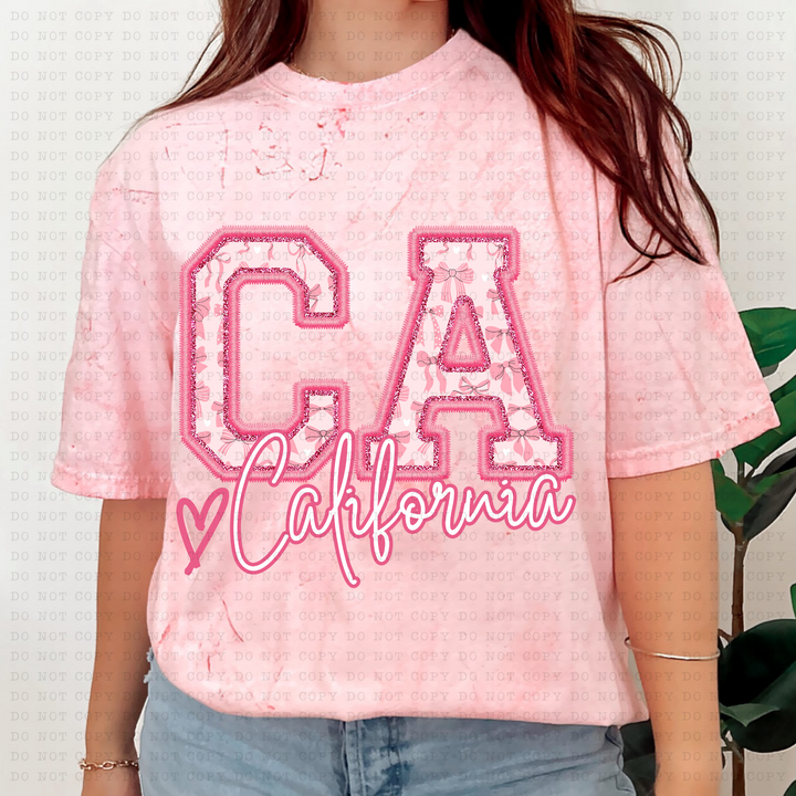 Pink Coquette States DTF Print