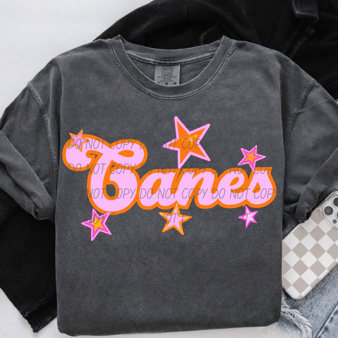 Pink and Orange Mascots DTF Print