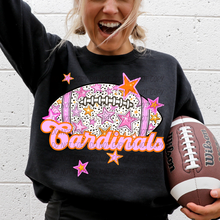Pink Football DTF Print