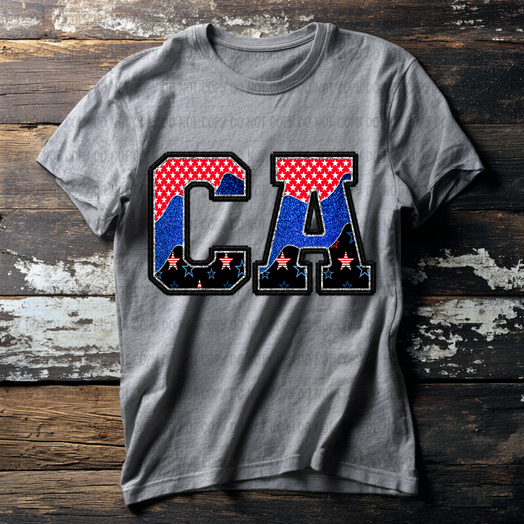 Patriotic States DTF Print