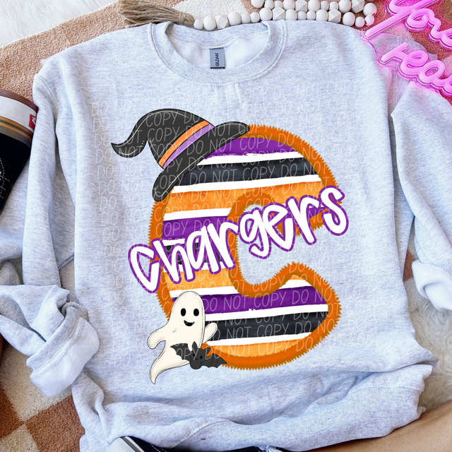 Halloween Striped Mascots DTF Print