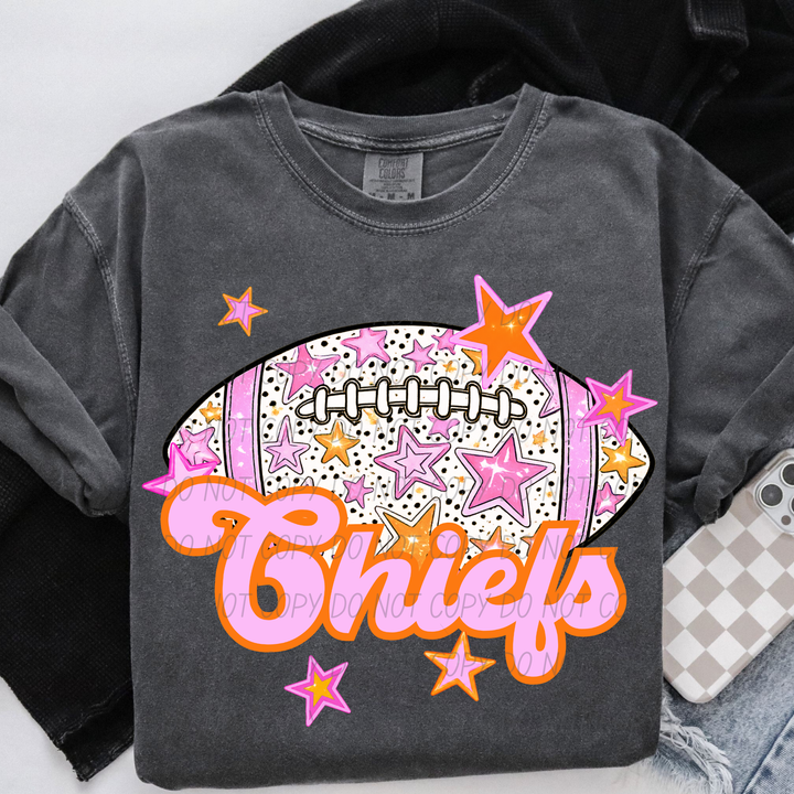 Pink Football DTF Print