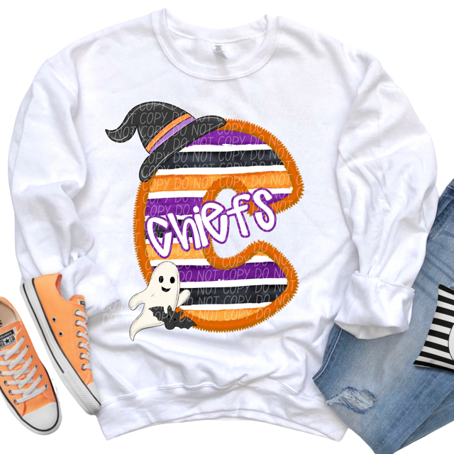 Halloween Striped Mascots DTF Print