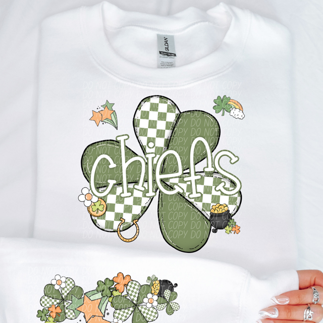 St Patrick Clover Mascots DTF Print