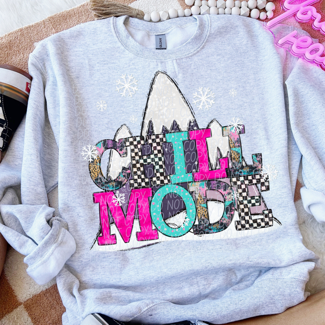 Chill Mode Mountains DTF Print