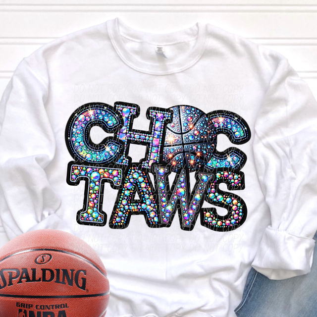 Rhinestone Basketball Mascots DTF Print