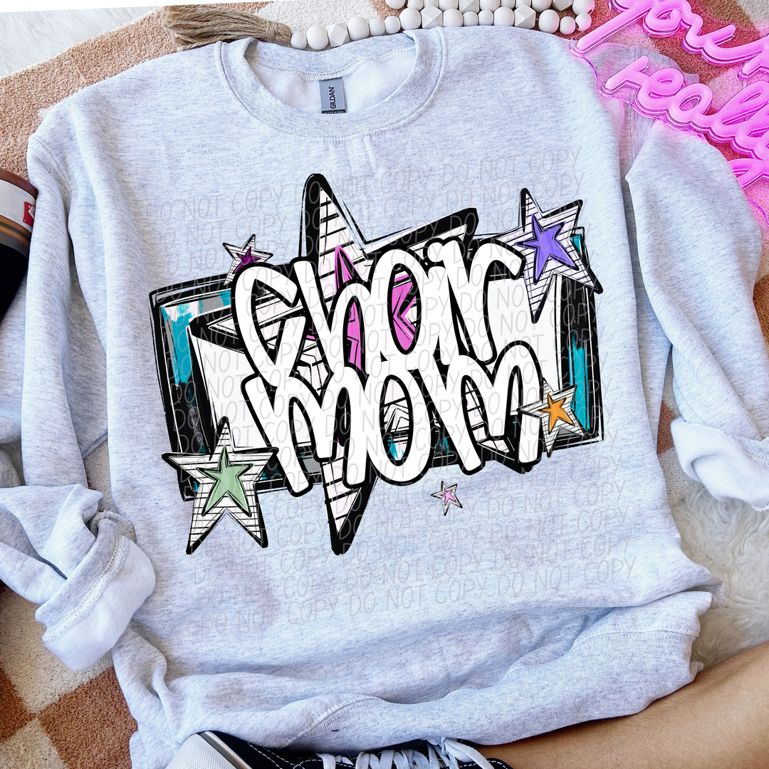 Bright Stars Sports Mom DTF Print