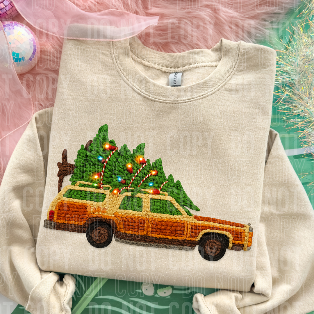 Christmas Vacation Car DTF Print