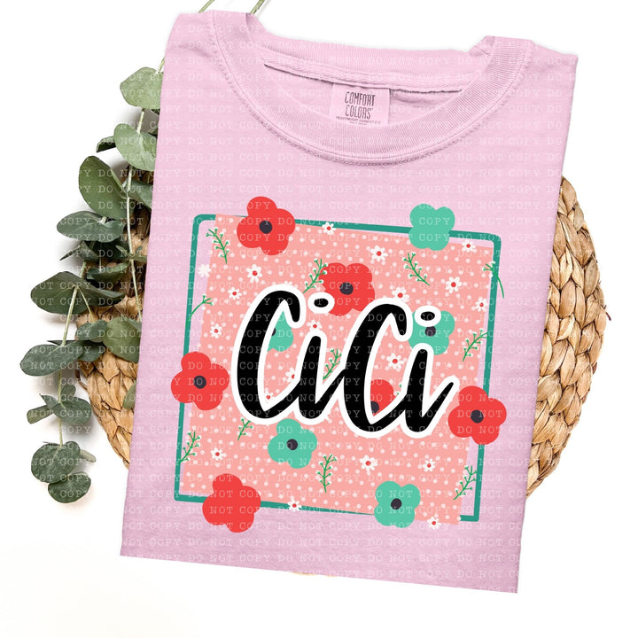 Floral Dotted Titles DTF Print