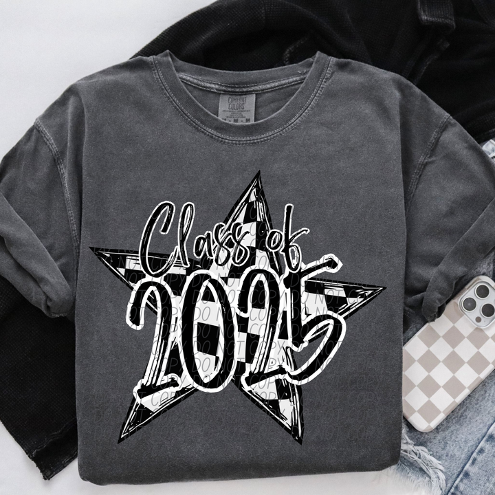 Class of 2025 Black Font DTF Print