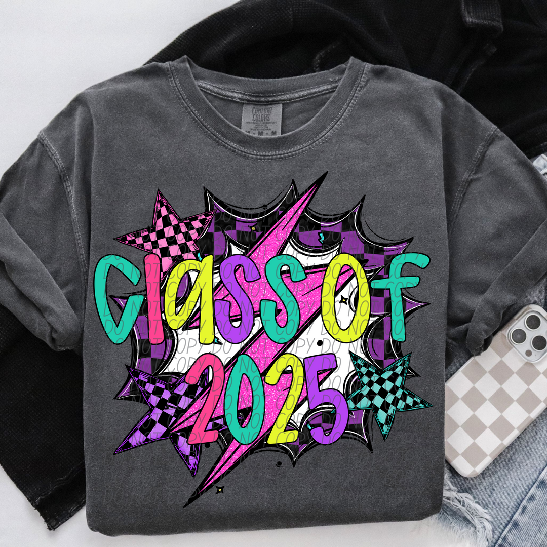 Class of 2025 Neon DTF Print