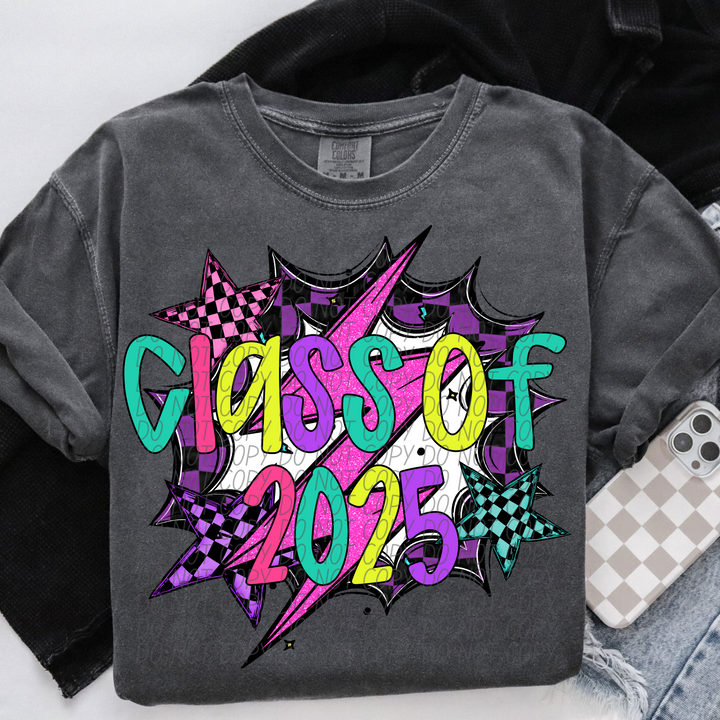 Class of 2025 Neon DTF Print