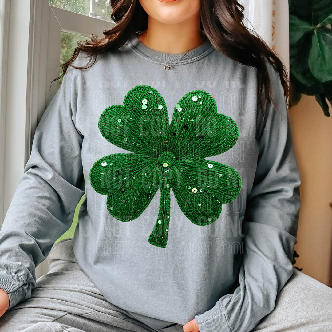 Clover Faux Yarn DTF Print