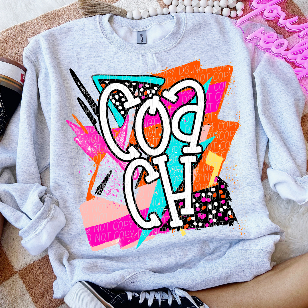 Bright Retro School Titles DTF Print