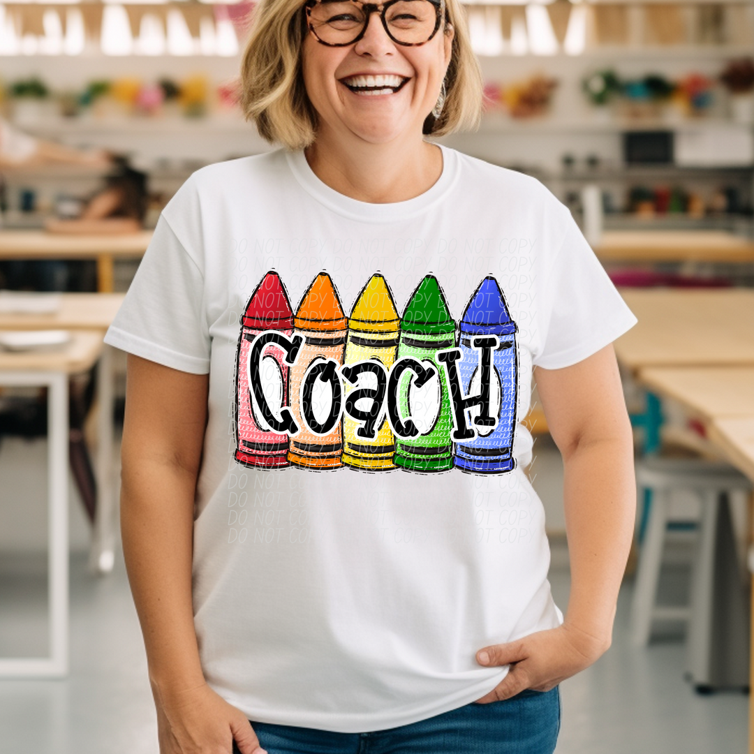 Primary Crayon School Grades and Occupations DTF Print