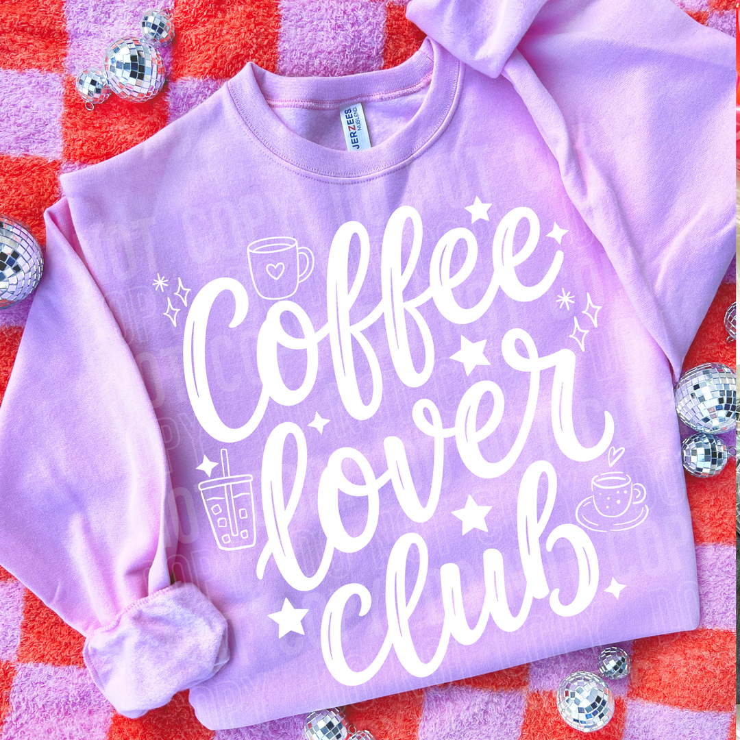 Coffee Lover Club DTF Print