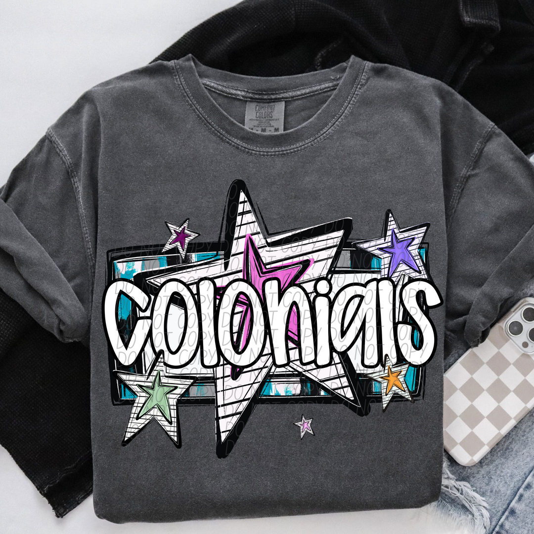 Bright Stars Mascots Youth DTF Print