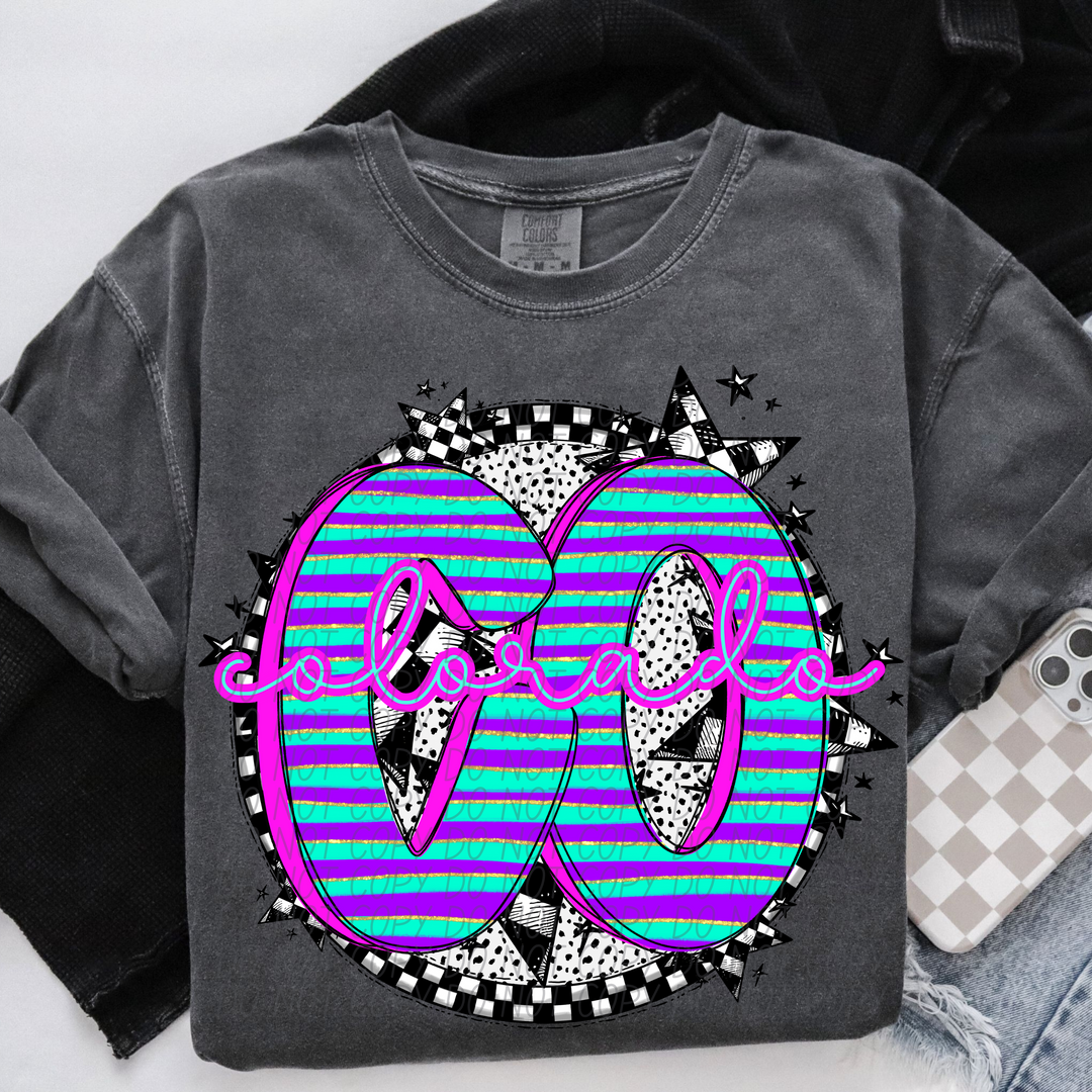 Striped Spring States DTF Print