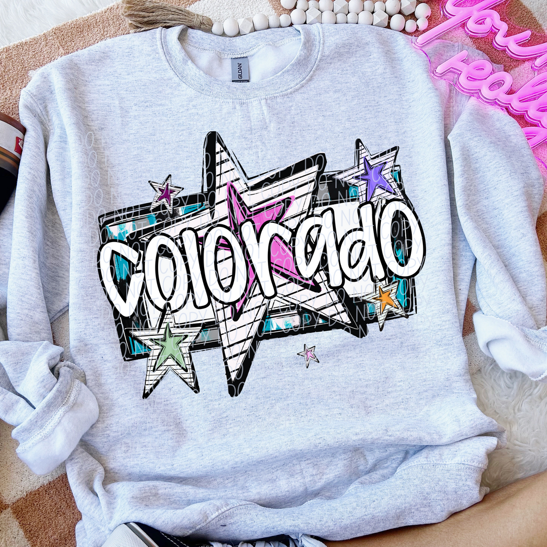 Bright Stars States DTF Print