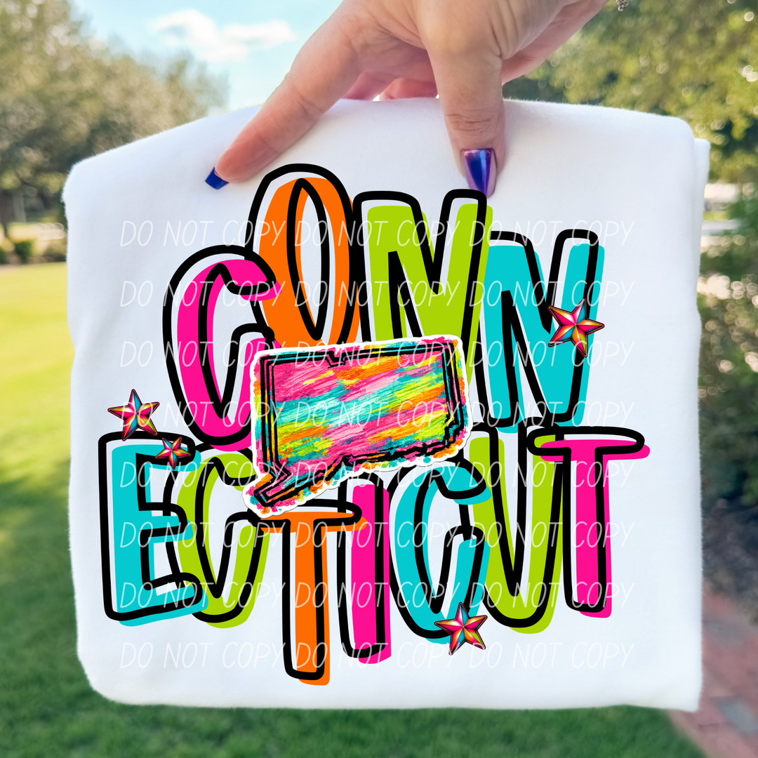 Neon States DTF Print