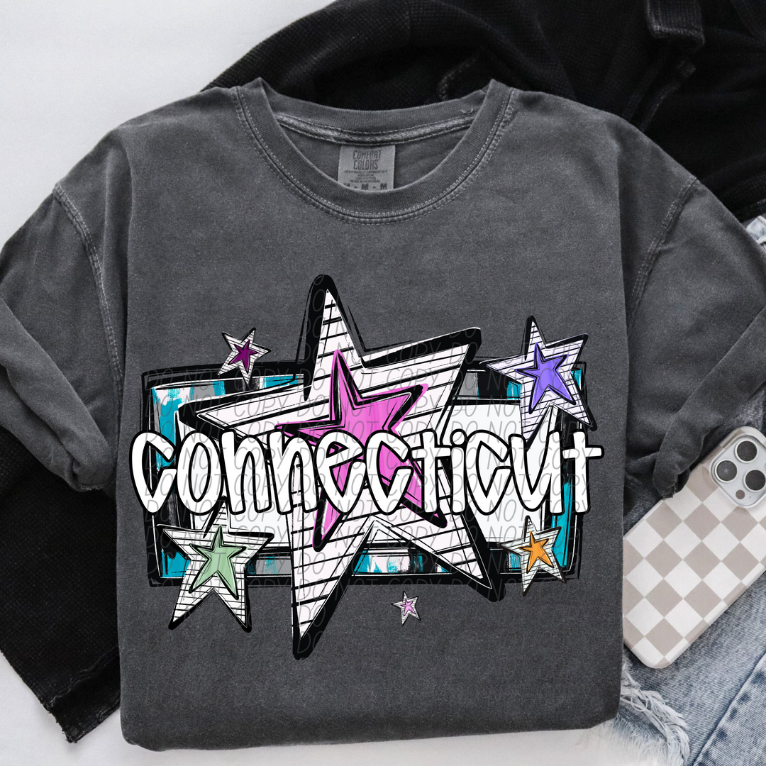 Bright Stars States DTF Print