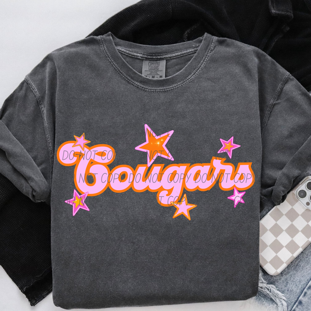 Pink and Orange Mascots DTF Print