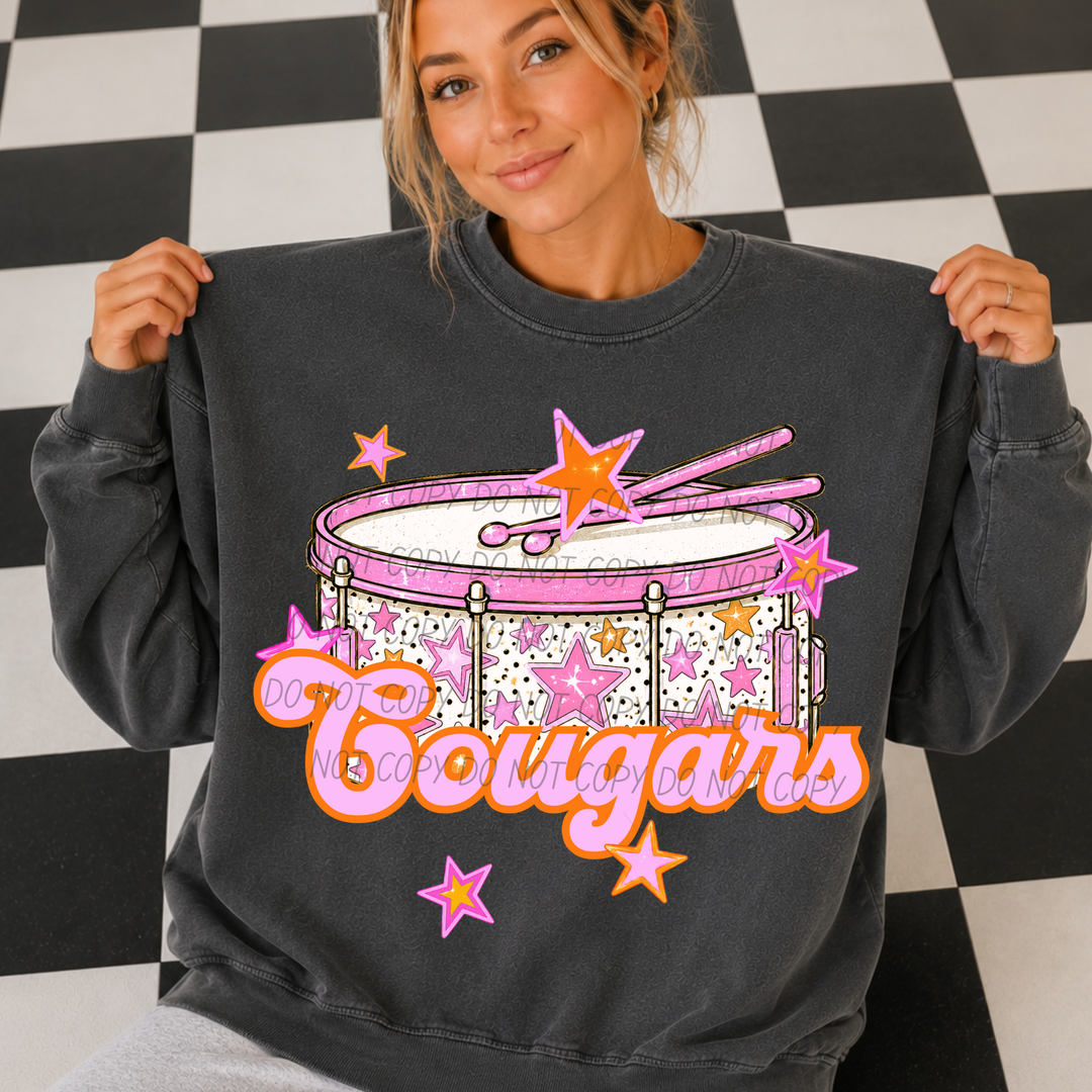 Pink Band Mascot DTF Print