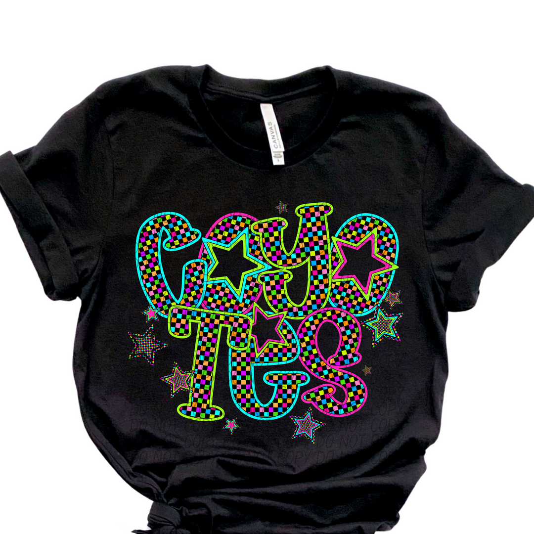 Neon Star Mascots DTF Print