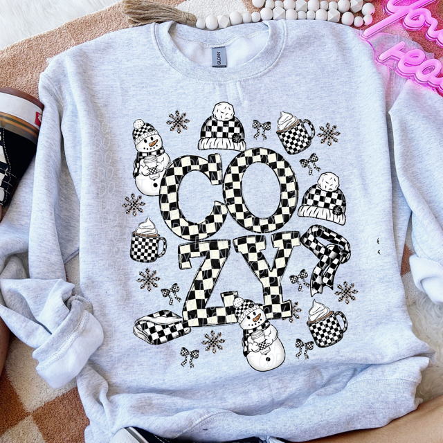 Cozy Checker DTF Print