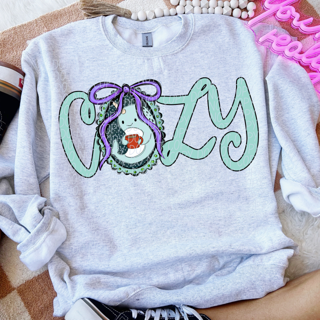 Cozy Narwhal DTF Print