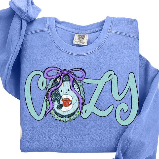 Cozy Narwhal DTF Print