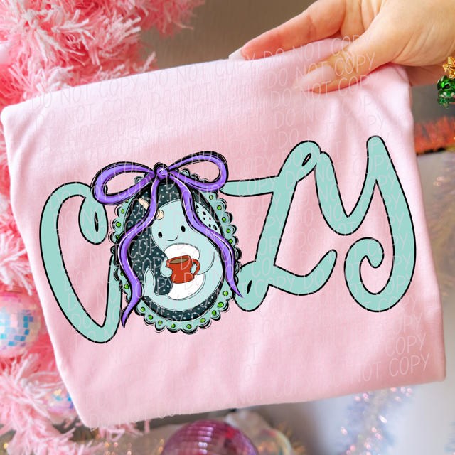 Cozy Narwhal DTF Print