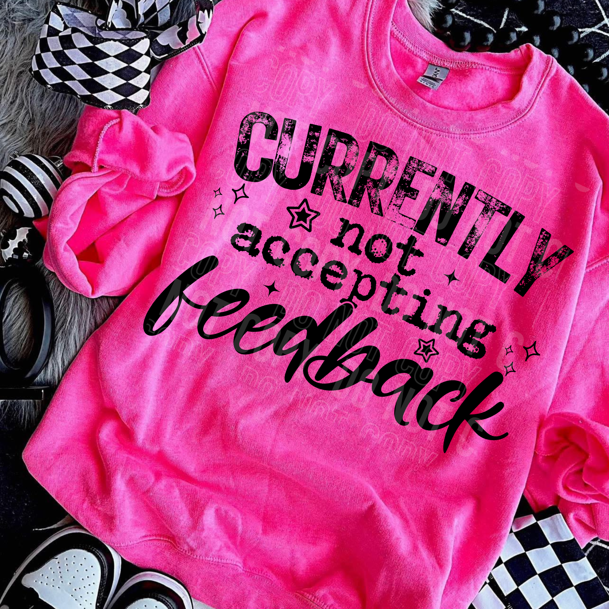 Currently Not Accepting Feedback DTF Print – Simple Tymes