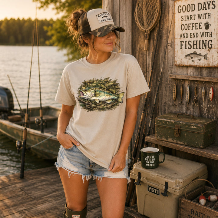 Camo Fish DTF Print