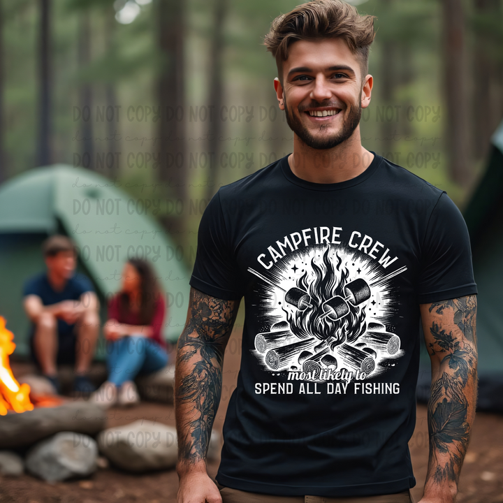 Camp Fire Crew (Fishing) DTF Print