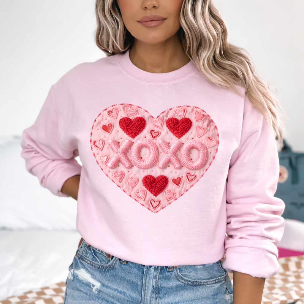 Faux Embroidered Heart Tuesday Deal Tee