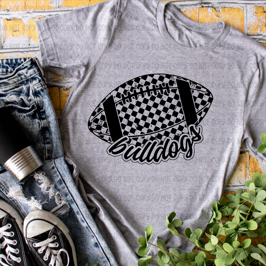 Checkered Football Mascots DTF Print