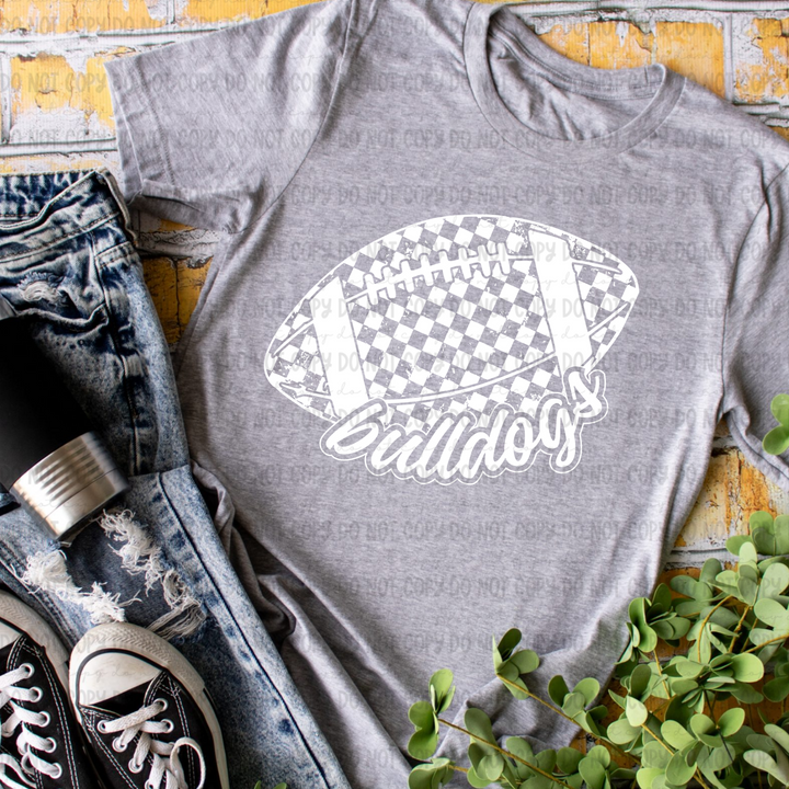 Checkered Football Mascots DTF Print