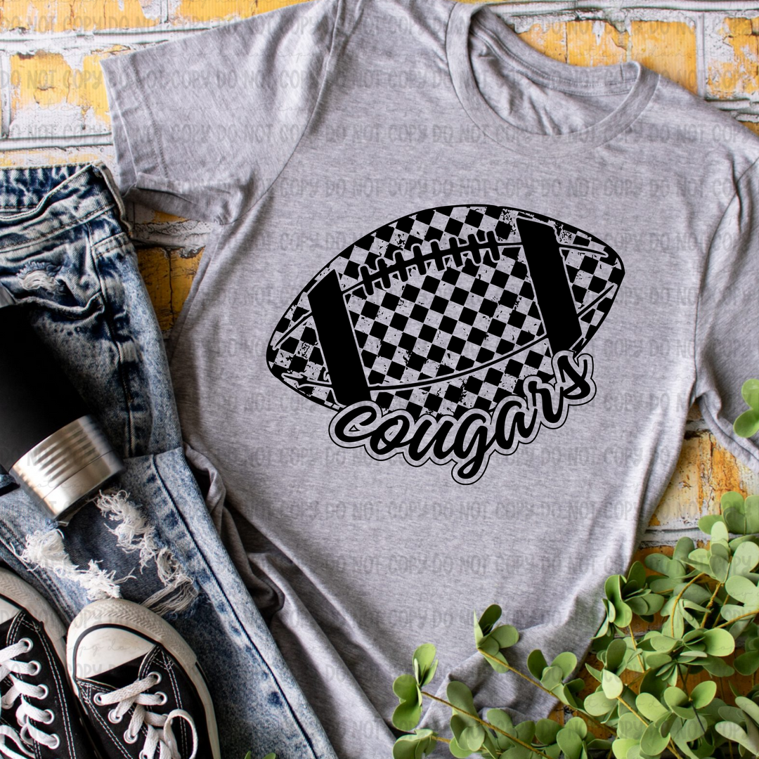 Checkered Football Mascots DTF Print